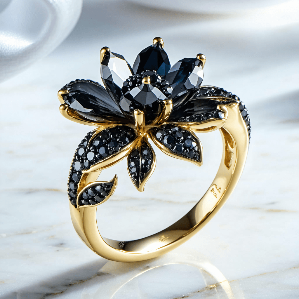 Midnight Bloom Ring